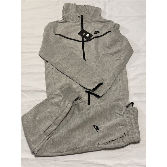Nike Sweatsuit Short-Set Unisex-Medium-Gray - Picture 1 of 5